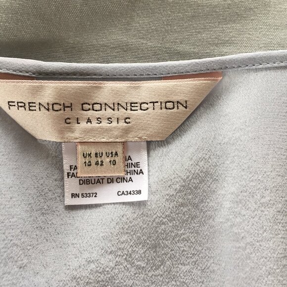 French Connection Silk Blouse Pale Blue - Picture 13 of 14